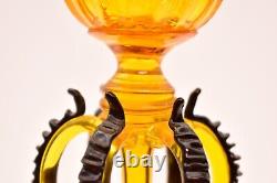 Atq 14 Murano Yellow Art Glass Candle Holders Sticks Archimede Seguso Venetian