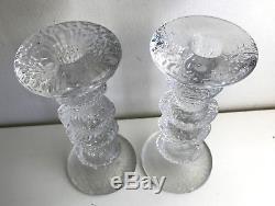 B. Iittala finland PAIR of TS timo sarpaneva 4 ring candle holders 1 signed