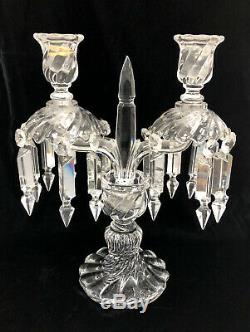 BACCARAT Bambous Swirl 2 Light Candelabra 12 1/2 by 9 1/4 Parts