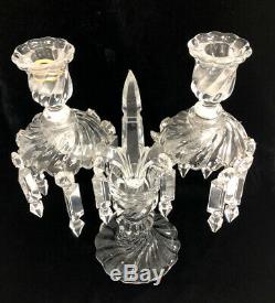 BACCARAT Bambous Swirl 2 Light Candelabra 12 1/2 by 9 1/4 Parts