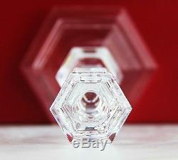 Baccarat Clear Crystal Harcourt Candlestick Candle Holder New 7 France No Box