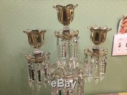BACCARAT CRYSTAL CANDELABRA, 3 candle, 18 tall, 12 wide. GORGEOUS