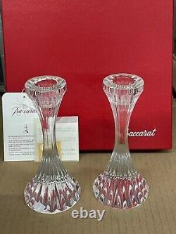 BACCARAT Crystal MASSENA Candlesticks #1830634 New in Box