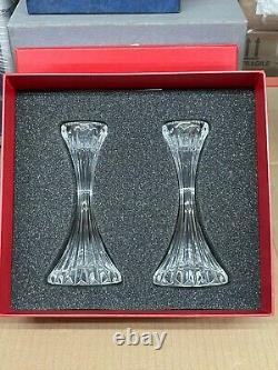 BACCARAT Crystal MASSENA Candlesticks #1830634 New in Box