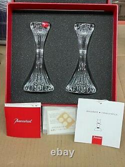 BACCARAT Crystal MASSENA Candlesticks #1830634 New in Box