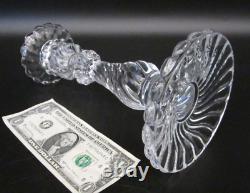 BACCARAT France Signed French Crystal BAMBOUS SWIRL Art Glass 9 Candlestick