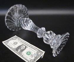 BACCARAT France Signed French Crystal BAMBOUS SWIRL Art Glass 9 Candlestick