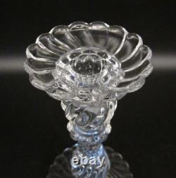 BACCARAT France Signed French Crystal BAMBOUS SWIRL Art Glass 9 Candlestick