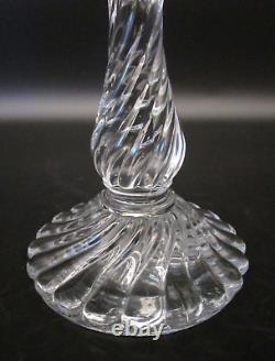 BACCARAT France Signed French Crystal BAMBOUS SWIRL Art Glass 9 Candlestick