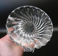 BACCARAT France Signed French Crystal BAMBOUS SWIRL Art Glass 9 Candlestick