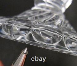 BACCARAT France Signed French Crystal BAMBOUS SWIRL Art Glass 9 Candlestick