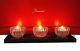 Baccarat Kenzo Takada 3 Votive Candle Holders On Lacquer Base France 2603527