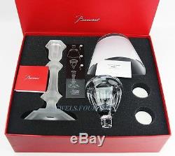 BACCARAT OUR FIRE SINGLE CRYSTAL FROSTED WHITE CANDLE HOLDER NEW 12 3/4 FRANCE