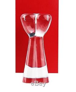 Baccarat Rare Clear Crystal 7 Candlestick Candle Holder New France Original Box