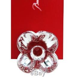 Baccarat Rare Clear Crystal 7 Candlestick Candle Holder New France Original Box
