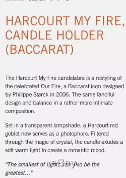 BACCARAT / STARK HARCOURT MY FIRE CANDLEHOLDER Red ORIG $950
