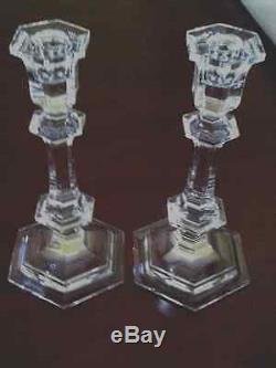 Baccarat Crystal 7.5 Versailles Candle Holder Med Stick 1742414 Pair