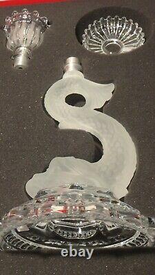 Baccarat Crystal Douphin Candelabra Candlestick In Original Box