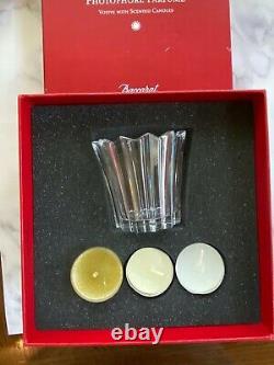 Baccarat Crystal Mille Nuits Votive Candle Holder New Mint With Scented Candles