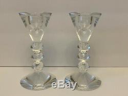 Baccarat Crystal Vega Pair of Candlesticks 5 1/4