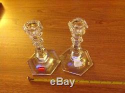 Baccarat Crystal Vestale Candlesticks A Pair Perfect