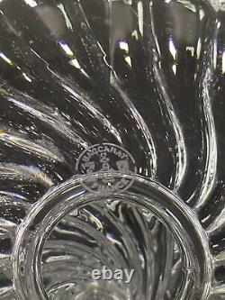 Baccarat France Bambous Swirl Crystal Glass Candlesticks Vintage