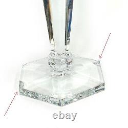 Baccarat France Candlestick Candle Holders 10 Tall Set of 2 READ