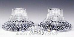 Baccarat France Crystal MASSENA CANDLE HOLDERS CANDLESTICK PAIR Mint