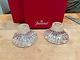 Baccarat Massena Crystal Short Taper Candle Holder Pair 2 Mint 1991 Macy's