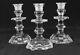 Baccarat Regence Pattern Set Of 3 Crystal Glass Candlesticks