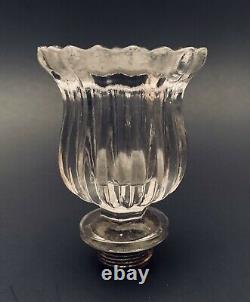 Baccarat Scalloped Glass Candle Cup Candelabra Candlestick Socket Part Finial