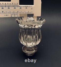 Baccarat Scalloped Glass Candle Cup Candelabra Candlestick Socket Part Finial