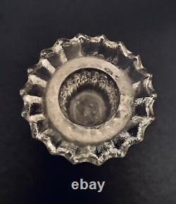 Baccarat Scalloped Glass Candle Cup Candelabra Candlestick Socket Part Finial