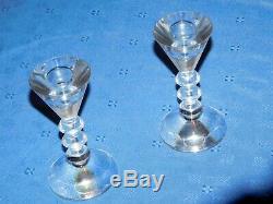 Baccarat Vega Candle Holders Candlesticks Pair Made in France