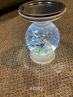 Bath And Body Works NEW Spring Bunny Water Globe Pedestal Candle Holder F/S