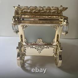 Bath & Body Works Disney Princess Gold Carriage Candle Holder LightUp Cinderella
