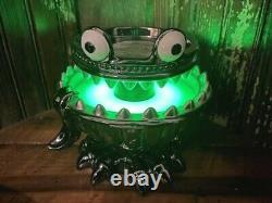 Bath & Body Works Halloween 2021 Monster Light Up Green 3 Wick Candle Holder