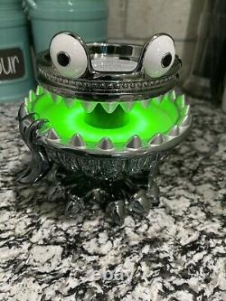 Bath & Body Works Halloween 2021 Monster Light Up Green 3 Wick Candle Holder New