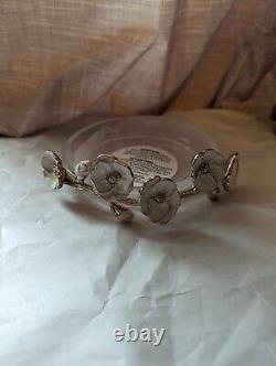 Bath & Body Works Magnolia Glass Plate 3 Wick. Candle Holder