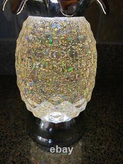 Bath & Body Works Pineapple Glitter Globe Pedestal Candle Holder Lights Up New