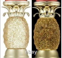 Bath Body Works WATER GLITTER GLOBE PINEAPPLE 3 Wick PEDESTAL Candle Holder