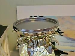 Bath Body Works WATER GLITTER GLOBE PINEAPPLE 3 Wick PEDESTAL Candle Holder