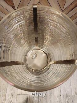 Bath & Body Works White Barn Iridescent Ribbed Glass Candle Holder Luminary