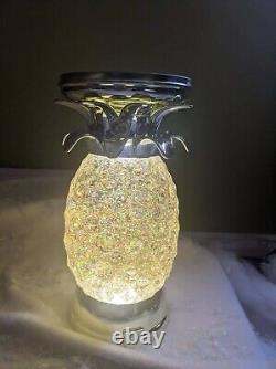 Bath & and Body Works Gold Pineapple Water Globe Candle Holder Lights Up