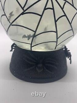 Bath and Body Works Halloween Candle Holder Water Globe Bat Pedestal Light Up