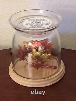 Bath and body works candle holder fall leaves rare new