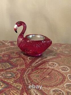 Bath and body works water globe light up candle holder flamingo pedestal 3 wick