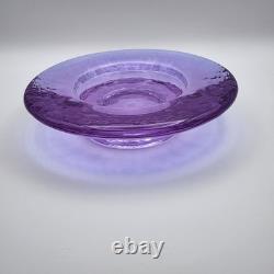 Beautiful Lavender Fire And Light Recycled Art Glass Candle Holder Home Decor
