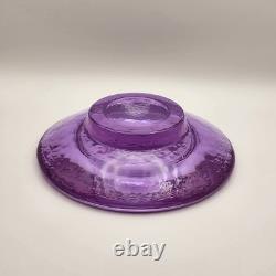 Beautiful Lavender Fire And Light Recycled Art Glass Candle Holder Home Decor