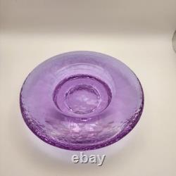 Beautiful Lavender Fire And Light Recycled Art Glass Candle Holder Home Decor